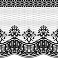 Abstract seamless lace pattern with flowers vector
