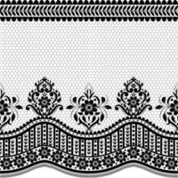 Abstract seamless lace pattern with flowers vector