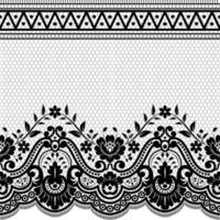 Abstract seamless lace pattern with flowers vector