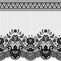 Abstract seamless lace pattern with flowers vector