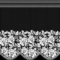 Abstract seamless lace pattern with flowers vector