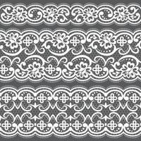 Lace seamless pattern with flowers vector