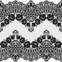 Abstract seamless lace pattern with flowers vector