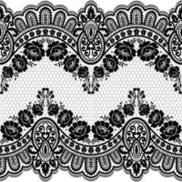 Abstract seamless lace pattern with flowers vector