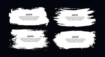 Quote box frame, big set. Quote box icon. Texting quote boxes. Blank Grunge brush background. Vector illustration