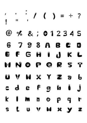 A-Z Alphabet eps design with animal paw for social media