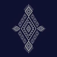 Dark blue Geometric ethnic pattern for background or wallpaper and clothing,skirt,carpet,wallpaper,clothing,wrapping,Batik,fabric,clothes, with dark blue triangle Vector, illustration vector