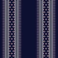 Geometric ethnic texture embroidery triangle on dark blue background used in wallpaper, clothing,skirt,carpet,wrapping,Batik,fabric,triangle shapes red and white texture Vector, illustration styles vector