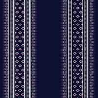 Geometric ethnic texture embroidery triangle on dark blue background used in wallpaper, clothing,skirt,carpet,wrapping,Batik,fabric,triangle shapes red and white texture Vector, illustration styles vector