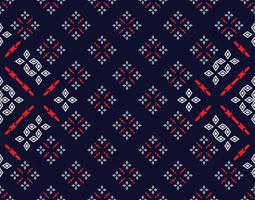 Geometric ethnic texture embroidery design on dark blue background or wallpaper and clothing,skirt,carpet,wallpaper,clothing,wrapping,Batik,fabric,triangle texture Vector, illustration vector