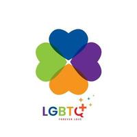 LGBTQ vector format and Rainbow hearts template, abstract hearts circles in LGBTQ vector, illustration