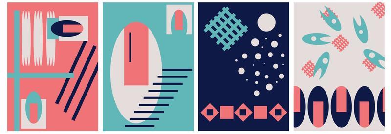 Abstract creative backgrounds, templates, artistic covers design, colorful textures. Trendy patterns, graphic posters, geometric brochures, cards.