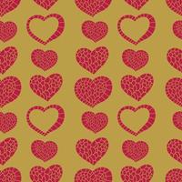 Doodle heart abstract colorful seamless pattern. Hand drawn romantic background. vector