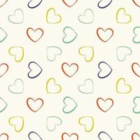 Heart seamless pattern. Valentines day background. vector