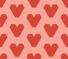 seamless patternaAbstract geometric seamless pattern with hearts, Valentine's Day background. vector