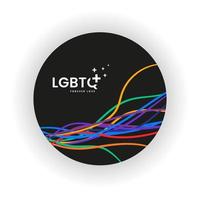 LGBTQ vector format with Rainbow lIne abstract vector, illustration