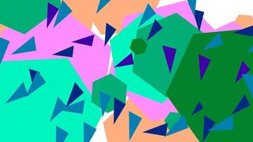 Fantasy messy doodle geometric shapes background. Abstract card, layout with triangles. vector