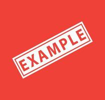 Example stamp icon vector logo design template