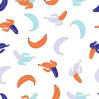 Seamless pattern with colorful banana vector