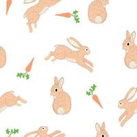 The Rabbits World seamless pattern vector