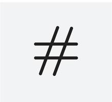 Hash tag icon vector logo design template