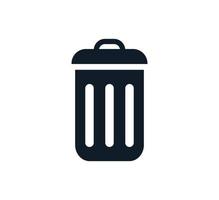 icono de reciclaje, plantilla de diseño de logotipo de vector de icono de basura