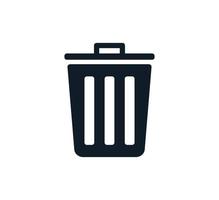 icono de reciclaje, plantilla de diseño de logotipo de vector de icono de basura