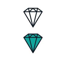 Diamond icon vector logo design template