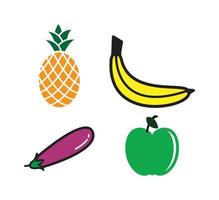 Fruit icon vector logo design template