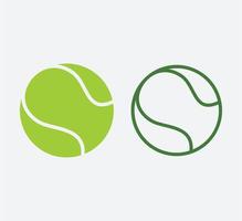 Tennis ball icon vector logo design flat style