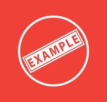 Example stamp icon vector logo design template