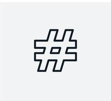 Hash tag icon vector logo design template