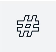 Hash tag icon vector logo design template