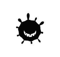 Virus icon vector illustration style trendy