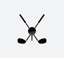 Stick golf icon vector logo template