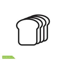 Bread icon vector logo design template