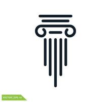 Pillar logo design template trendy vector