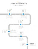 Infographic template for business. 6 Steps Modern Timeline diagram with road journey concept, presentation vector infographic.