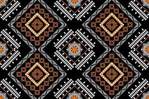 patrón tradicional oriental étnico geométrico.figura estilo de bordado tribal.diseño para fondo, papel tapiz, ropa, envoltura, tela, ilustración vectorial vector