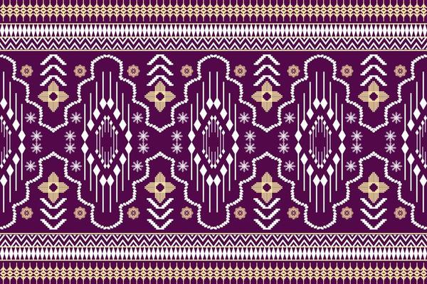 Geometric ethnic oriental traditional art pattern.Figure tribal embroidery style.Design for background,wallpaper,clothing,wrapping,fabric,element,,vector illustration.