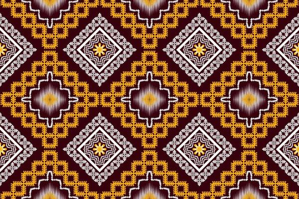 Geometric ethnic oriental traditional art pattern.Figure tribal embroidery style.Design for background,wallpaper,clothing,wrapping,fabric,element,,vector illustration.