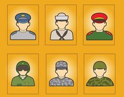 Set icon character military people soldier vector