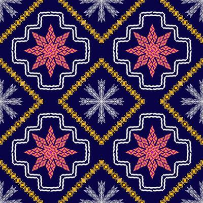 Geometric ethnic oriental traditional art pattern.Figure tribal embroidery style.Design for background,wallpaper,clothing,wrapping,fabric,element,,vector illustration.