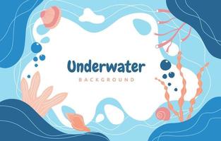 Ocean Underwater Life Sea Beach Text Space Background vector