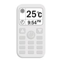 remote control from the air conditioner with a screen and indicators vector