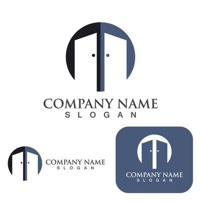 Door logo and symbol vector