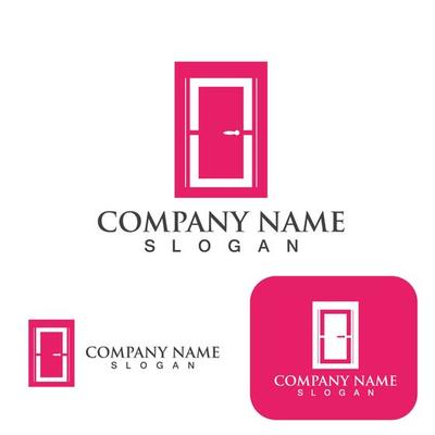 Door logo and symbol vector