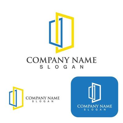 Door logo and symbol vector