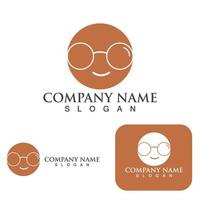 GLASSES logo and symbol template design element vector