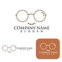 GLASSES logo and symbol template design element vector